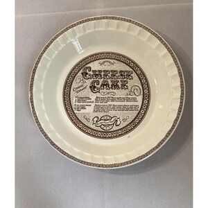 Royal China Cheese Cake Pie Plate Ceramic Vintage